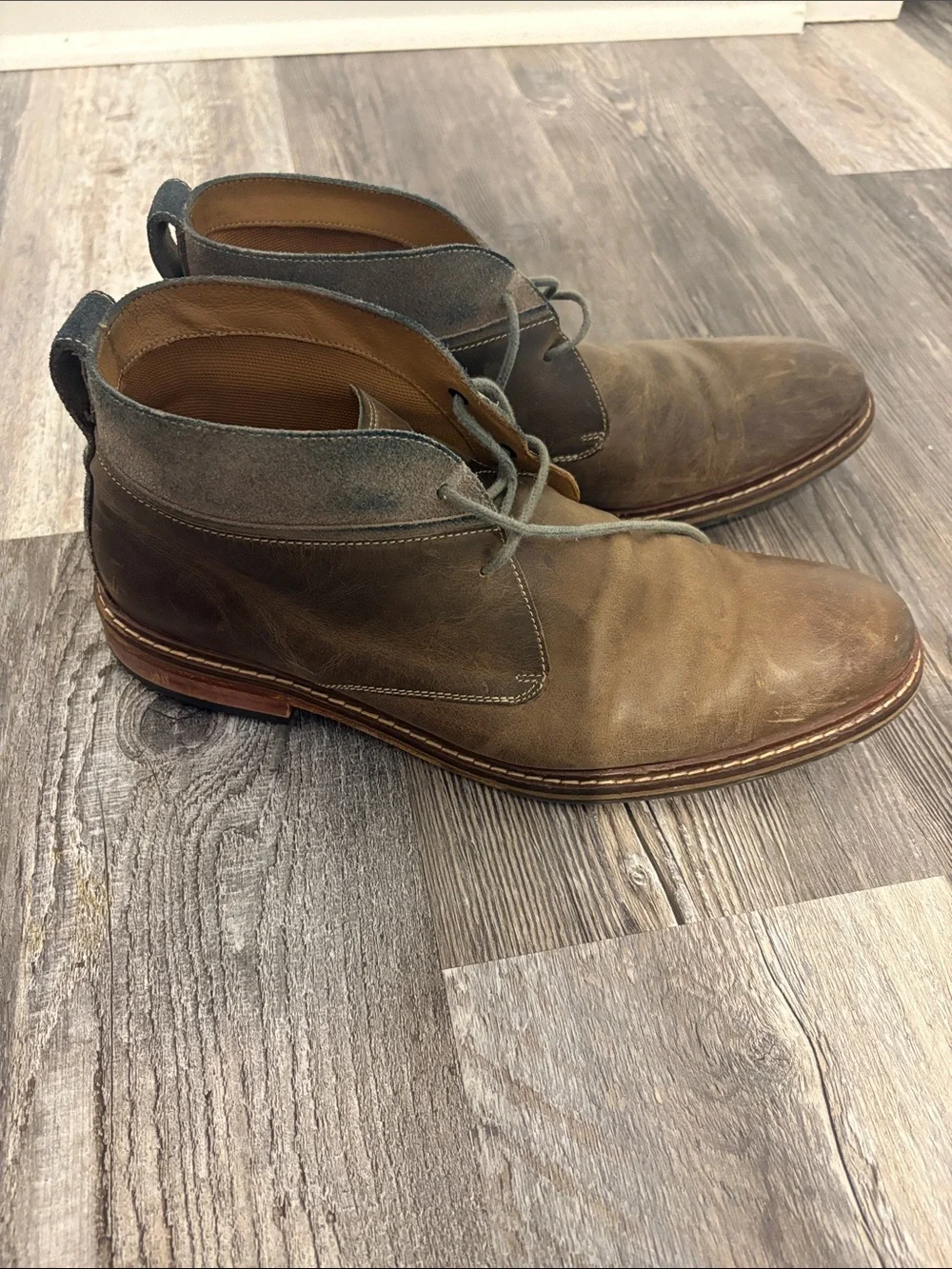 Cole Haan Men's Brown Leather Chukka Boots - Casual Dress Hybrid